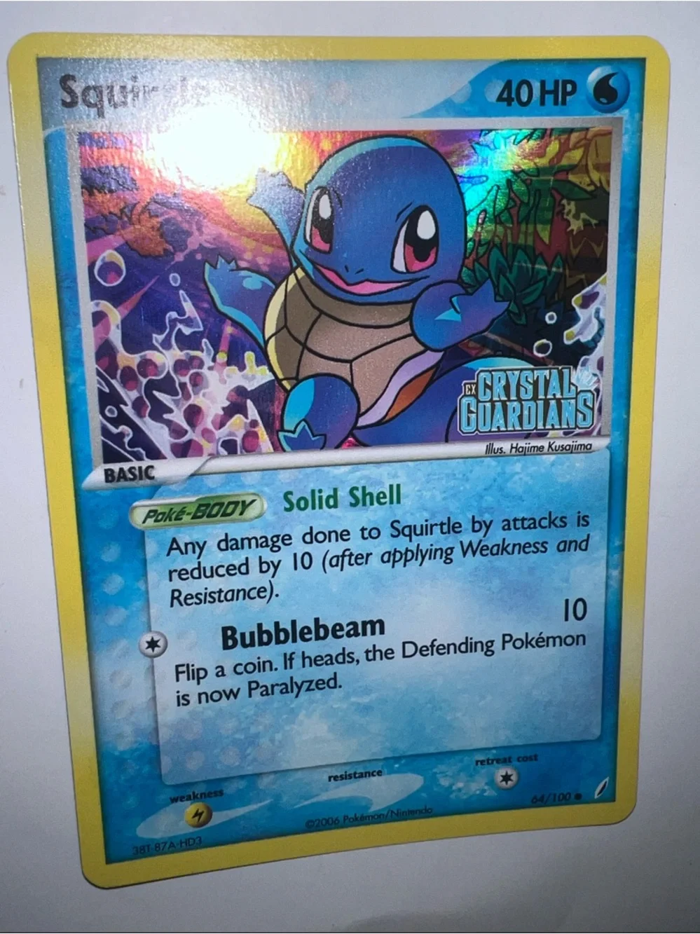 Pokemon Squirtle Trading Card - Blue, Yellow